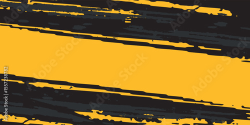 Abstract Sport Grunge Style Background. Grunge Yellow Texture In Dark Background.