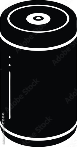 smart speaker icon, ai assistant vector, tech device silhouette