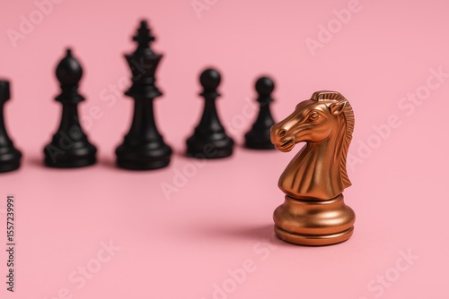 Pink background featuring a copper vase