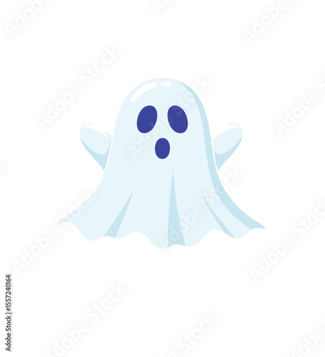 Cute cartoon ghost halloween spooky friendly boo