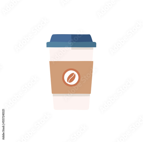 Disposable coffee cup take away drink cafe beverage