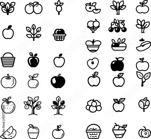 banana icons fruit healthy food fresh banana design tropical yellow fruit plant-based snack nutrition farming banana tree edible produce organic tropical fruit fruit symbol banana bun