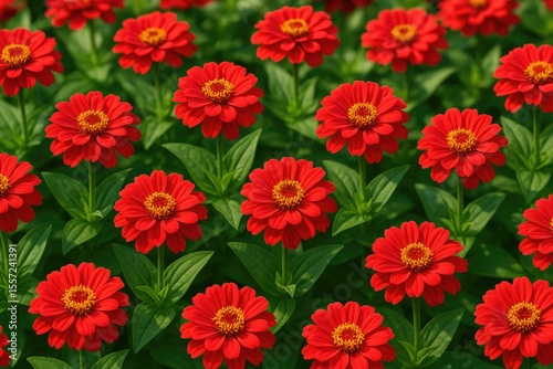 Stunning vibrant red paper blossoms from a garden setting