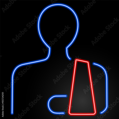 slinga neon sign, modern glowing banner design, colorful modern design trend on black background. Vector illustration.
