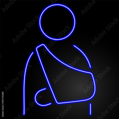 slinga neon sign, modern glowing banner design, colorful modern design trend on black background. Vector illustration.