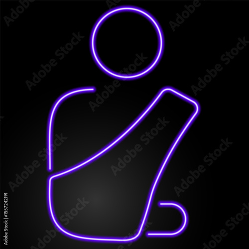 slinga neon sign, modern glowing banner design, colorful modern design trend on black background. Vector illustration.