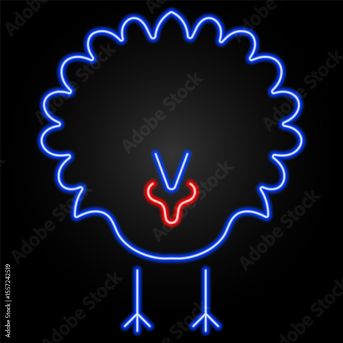 thanksgiving day neon sign, modern glowing banner design, colorful modern design trend on black background. Vector illustration.