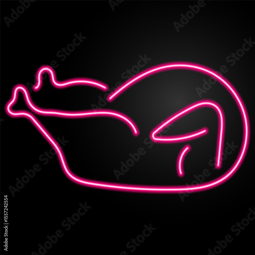 thanksgiving day neon sign, modern glowing banner design, colorful modern design trend on black background. Vector illustration.