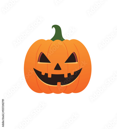 Spooky halloween jack o lantern pumpkin face