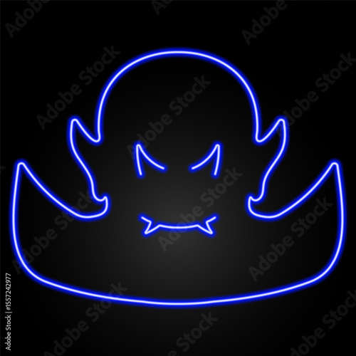 vampire neon sign, modern glowing banner design, colorful modern design trend on black background. Vector illustration.