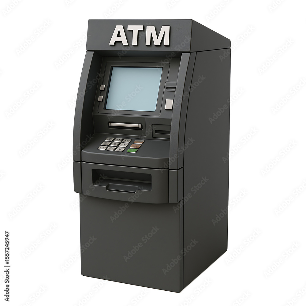 3D ATM Machine Icon – Automated Banking Terminal Illustration 3D ATM Machine Icon – Automated Banking Terminal Illustration