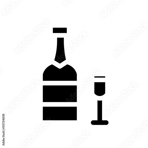 champagne glyph icon