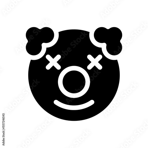 clown glyph icon