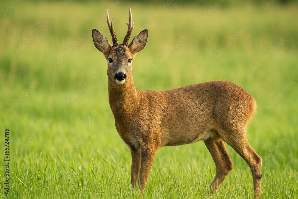 Obraz premium Image of a male roe deer