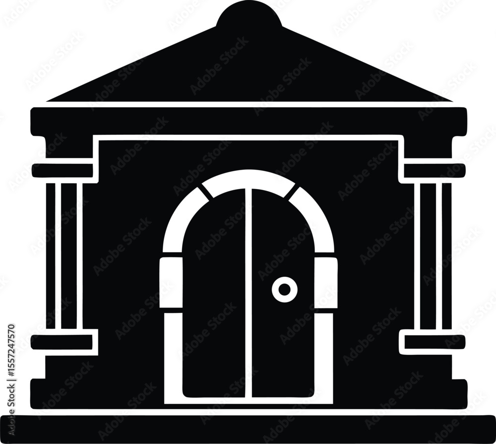 Fototapeta premium Elegant Classical Building Design Architectural Icon