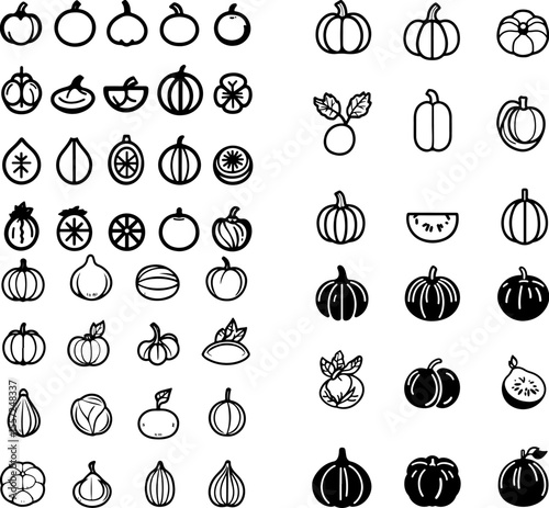 zucchini icons vegetable healthy food farm agriculture farming garden fresh produce zucchini design squash zucchini plant edible organic zucchini symbol farm produce farming tools pla