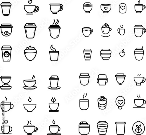 cappuccino icon coffee espresso milk foam coffee drink caffeinated hot beverage creamy coffee cappuccino art cappuccino cup coffee beans coffee preparation morning coffee drink frothy