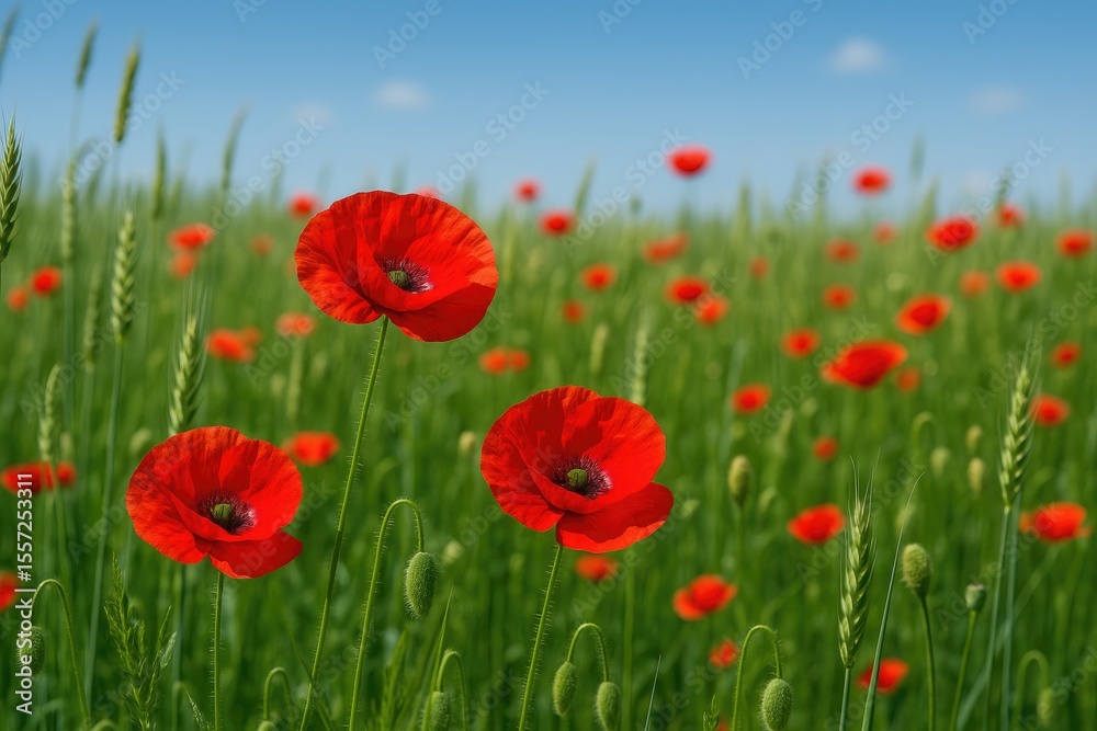 Obraz premium Rumors Surrounding Poppy in the Field