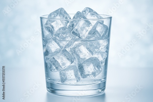 Close-up of a glass filled with ice cubes
