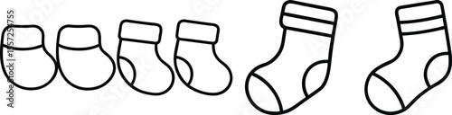 Cute Baby Socks Illustration, Adorable Foot Coverings, Perfect for Infant Apparel Designs