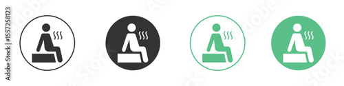 Sauna icon Vector simple flat graphic illustration.