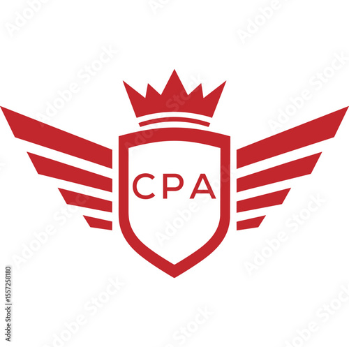 Royal Shield Logo with Wings and Crown –CPA Elite Security or Premium Brand Identity Design
