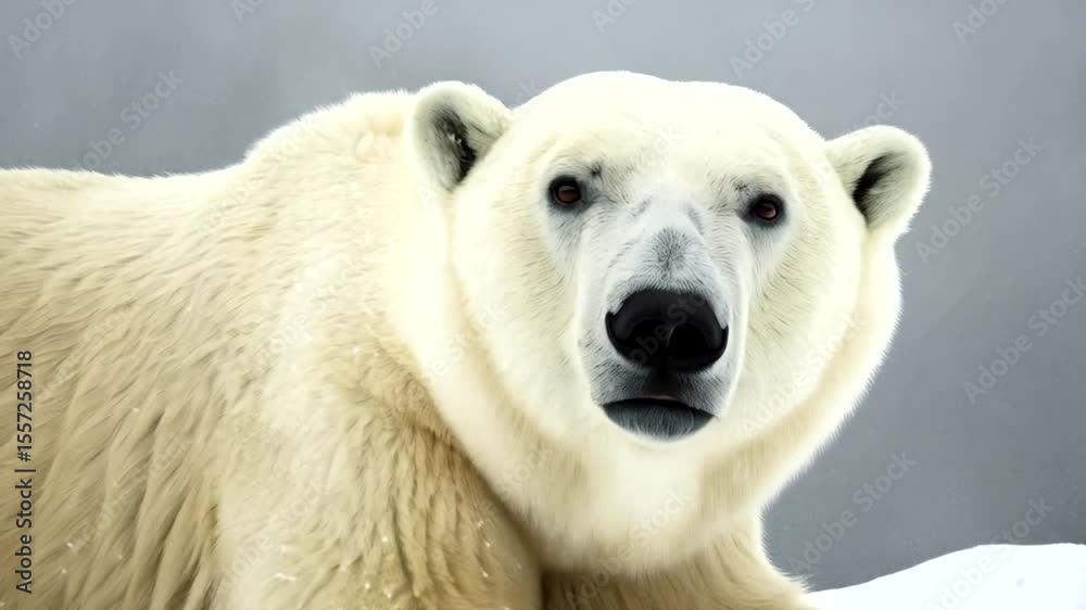 Polar bear resting on snow Polar bear resting on snow