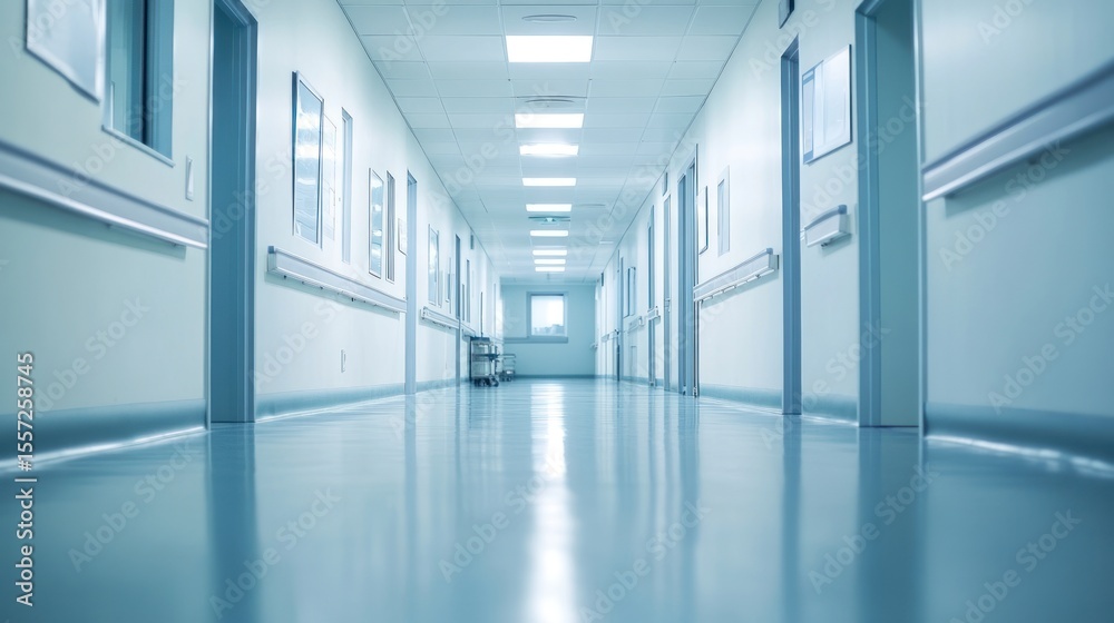 Obraz premium Empty hospital corridor