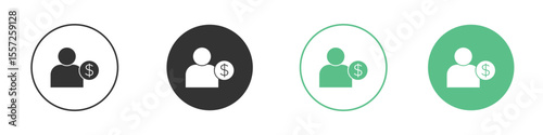 Personal loan icon Vector simple flat graphic illustration.