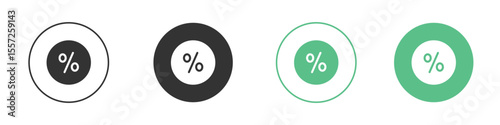 Percent icon Vector simple flat graphic illustration.