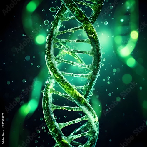 DNA helix on black background