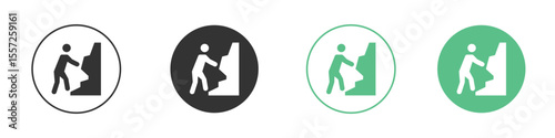 People Climbing icon Vector simple flat graphic illustration.