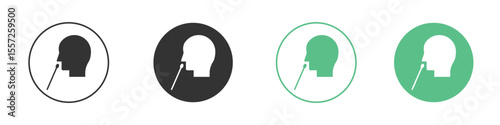 Nasal swab icon Vector simple flat graphic illustration.