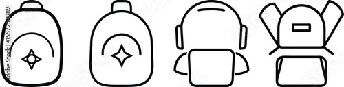 Stylish Backpack Designs: Four Unique Views of Modern Bags for Travel and Everyday Use