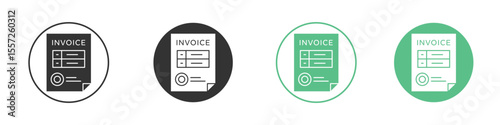 Invoice icon Vector simple flat graphic illustration.