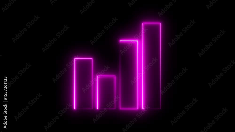 Glowing neon sign graph growing up. business success presentation. Business graph growing success. Business growth presentation with grid line. Video presentation for business growth. Glowing neon sign graph growing up. business success presentation. Business graph growing success. Business growth presentation with grid line. Video presentation for business growth.