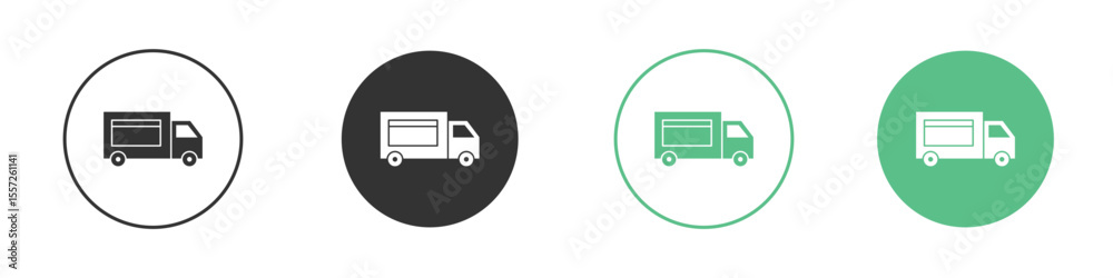 Food truck icon Vector simple flat graphic illustration.