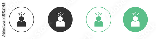 Curious human icon Vector simple flat graphic illustration.
