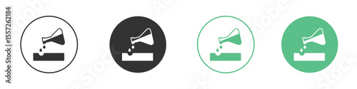 Corrosive substance icon Vector simple flat graphic illustration.