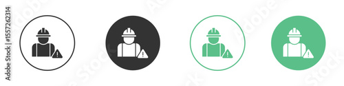Construction risk icon Vector simple flat graphic illustration.