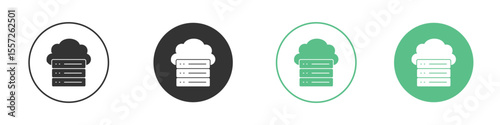 Cloud server icon Vector simple flat graphic illustration.