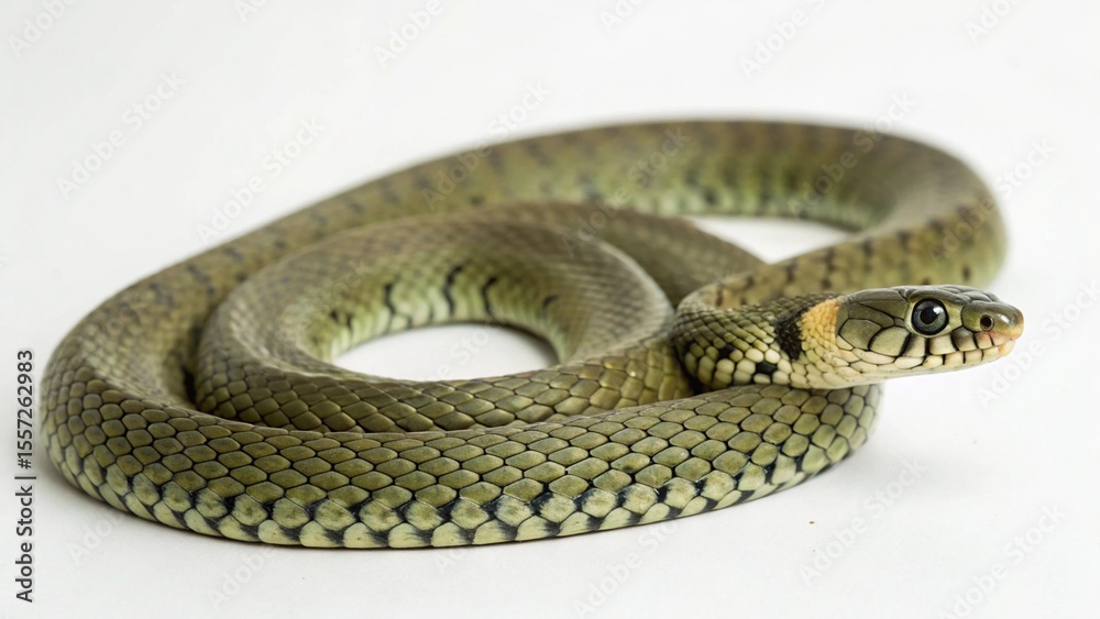 Obraz premium Grass Snake on studio background