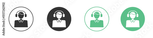 Callcenter icon Vector simple flat graphic illustration.