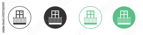 Balcony icon Vector simple flat graphic illustration.