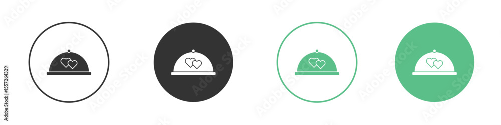 Obraz premium Wedding dinner icon Vector simple flat graphic illustration.