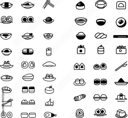 sushi sushi symbol sushi icon sushi roll sushi with fish sushi with rice sushi with vegetables sushi with seaweed nigiri sushi sashimi maki sushi sushi platter sushi dish sushi with w