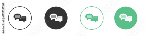 Text chat icon Vector simple flat graphic illustration.