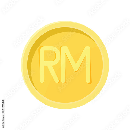 Ringgit Malaysia Coin Internet Currency Concept