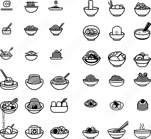 noodles pasta Asian cuisine spaghetti ramen noodles bowl Japanese food Chinese food pasta dish noodle soup noodle icon food icon food design stir-fry noodle plate noodle dish food art