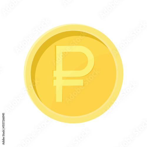 Ruble Russia Coin Internet Currency Concept